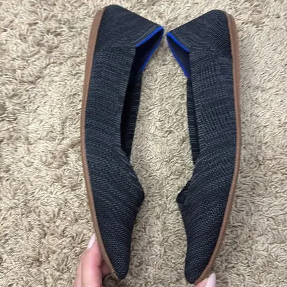 Rothy’s Women The Point Black Flats Size 9 - Picture 5 of 11